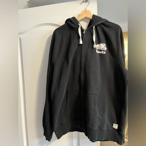 Roots Men’s Full-Zip Hoodie in Black - XXL